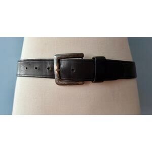 POLO JEANS CO. Distressed Black Leather Belt Mens sz 34
